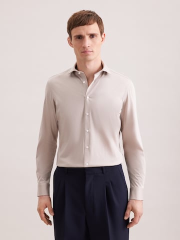 SEIDENSTICKER Regular Fit Businesshemd in Beige