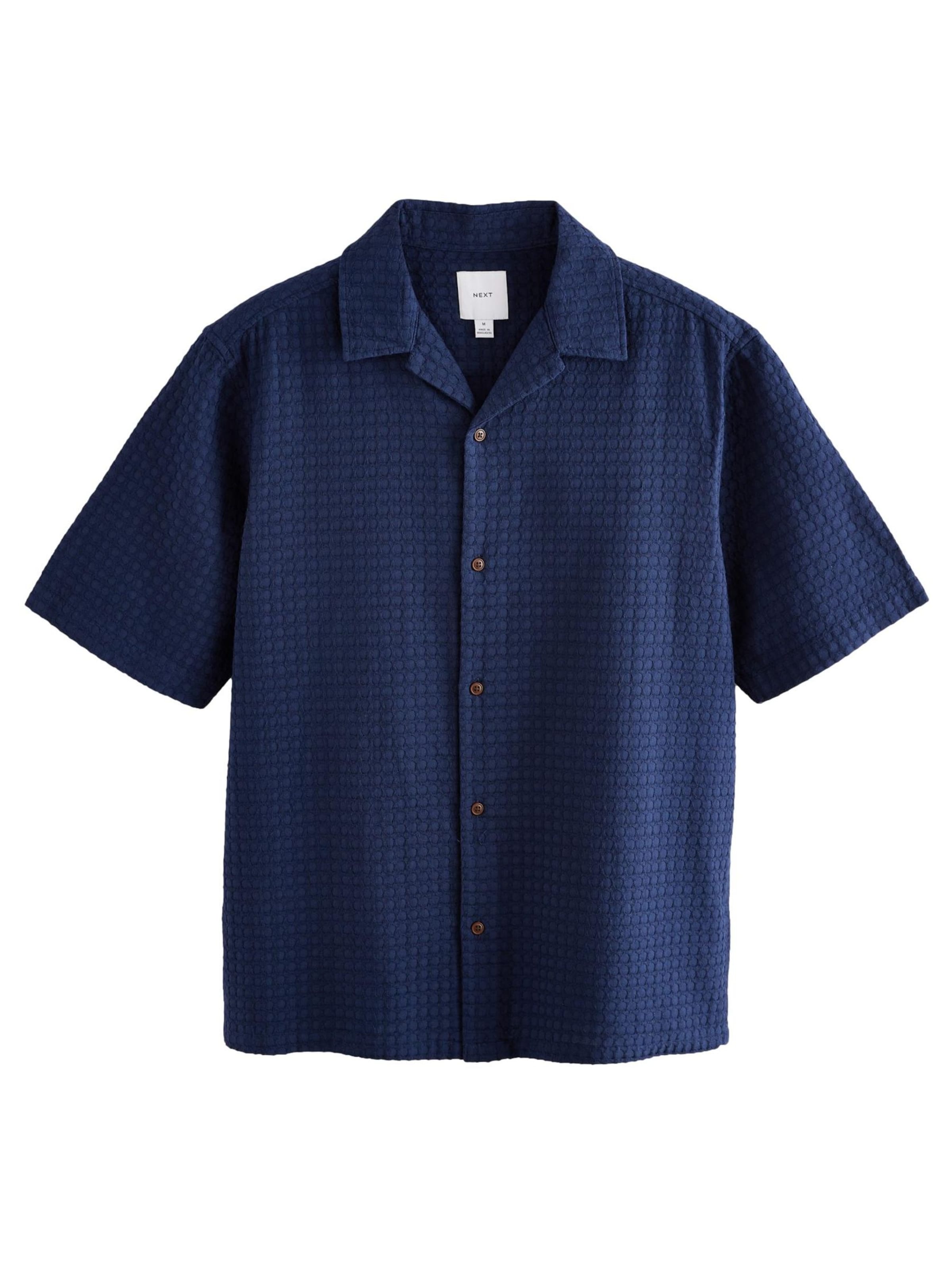 Next Regular fit Button Up Shirt in Blue: front