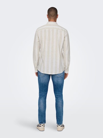 Only & Sons - Ajuste regular Camisa 'CAIDEN' en beige