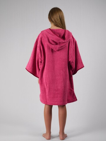 Pacifique Sud Bathrobe 'Poncho Surf' in Pink