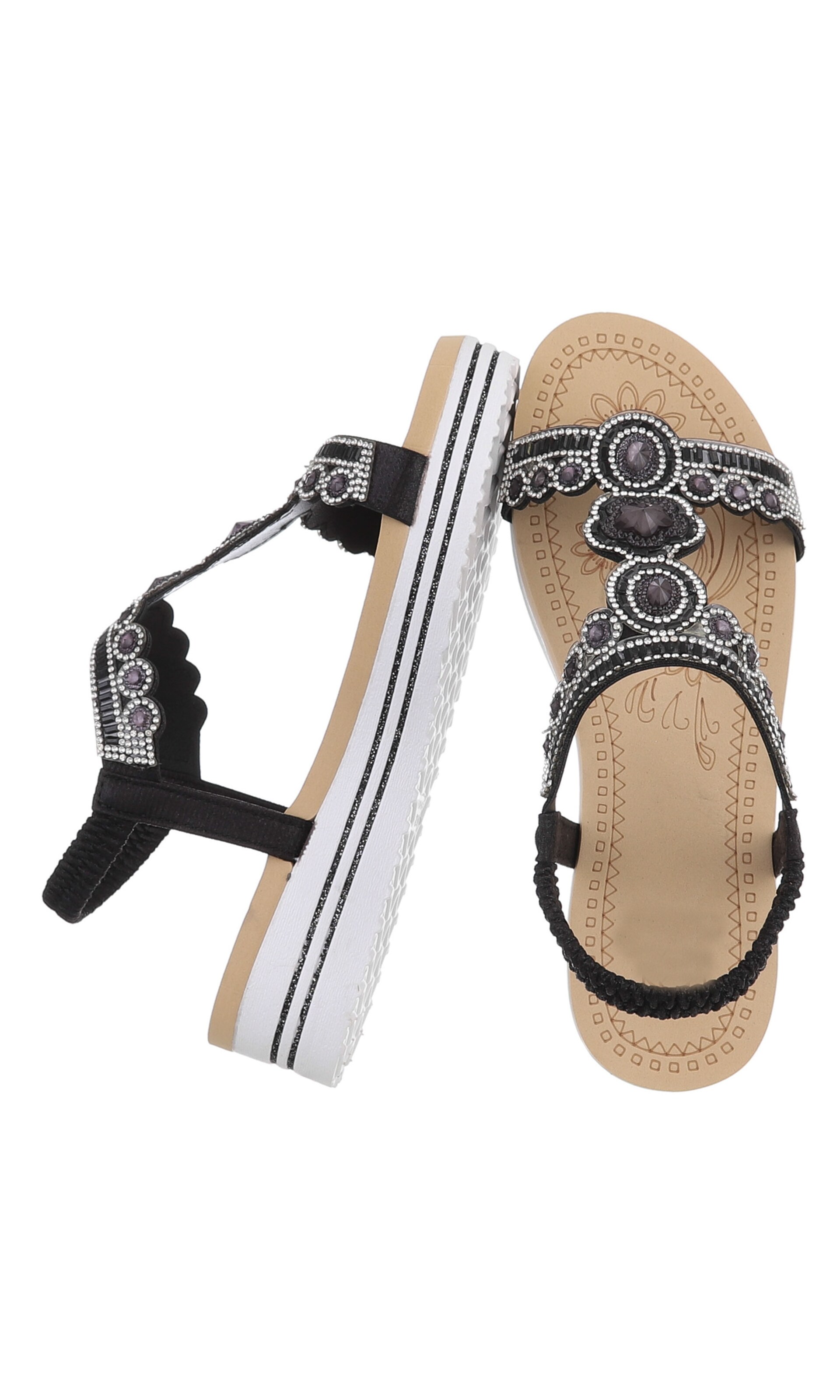 Ital-Design Sandale in Schwarz