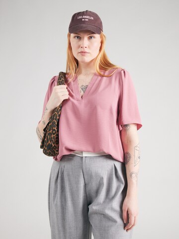 Camicia da donna 'CARNoemi' di ONLY Carmakoma in rosa: frontale