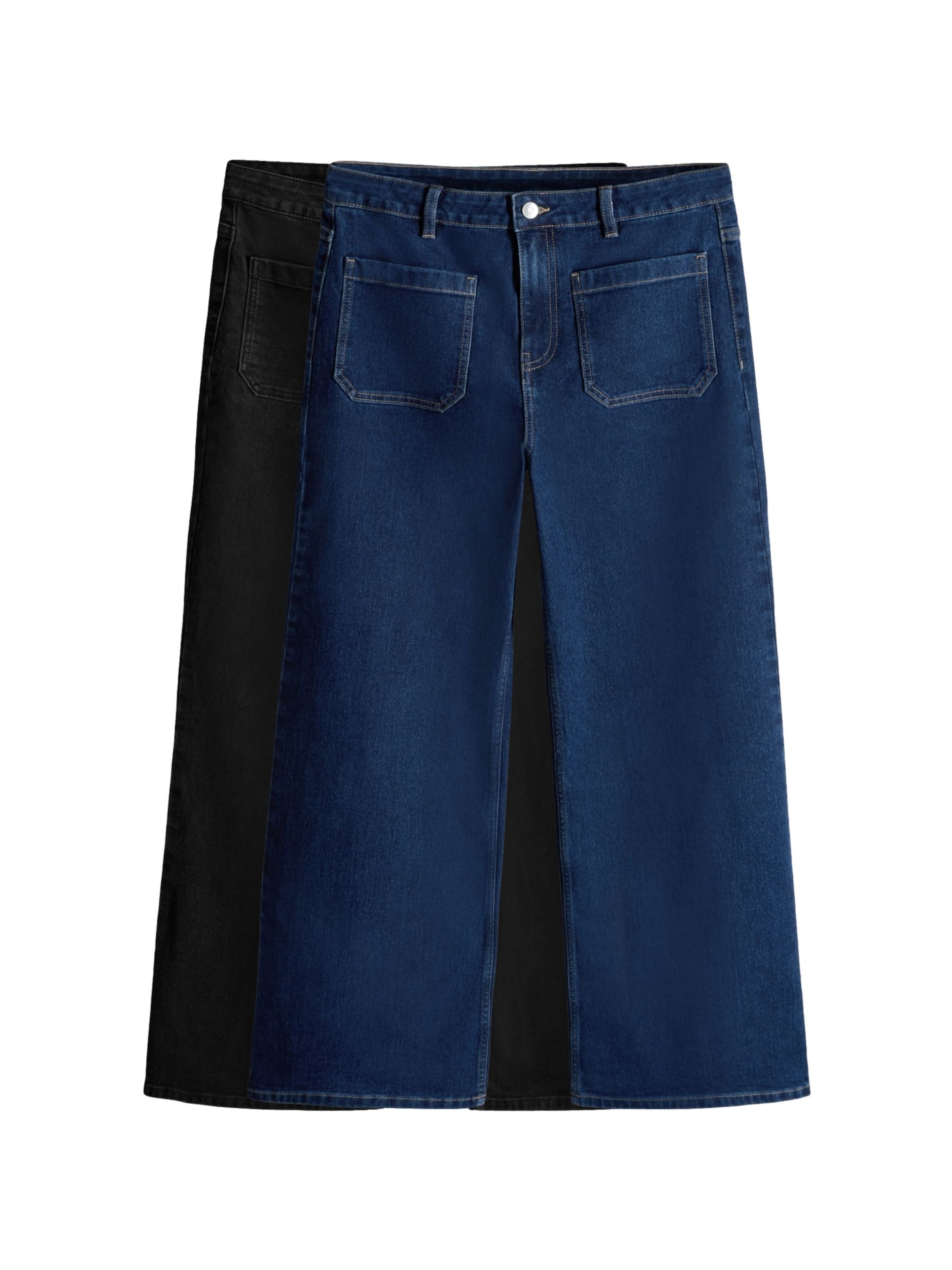 The Set Wide leg Τζιν σε μπλε: μπροστά