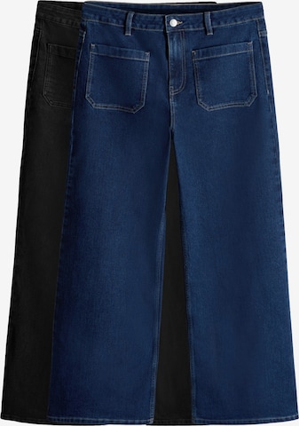 The SetWide Leg/ Široke nogavice Traperice - plava boja: prednji dio