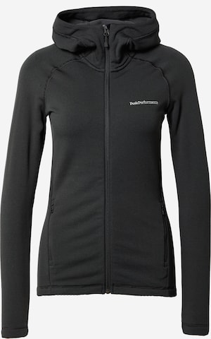 Veste de survêtement PEAK PERFORMANCE en noir : devant