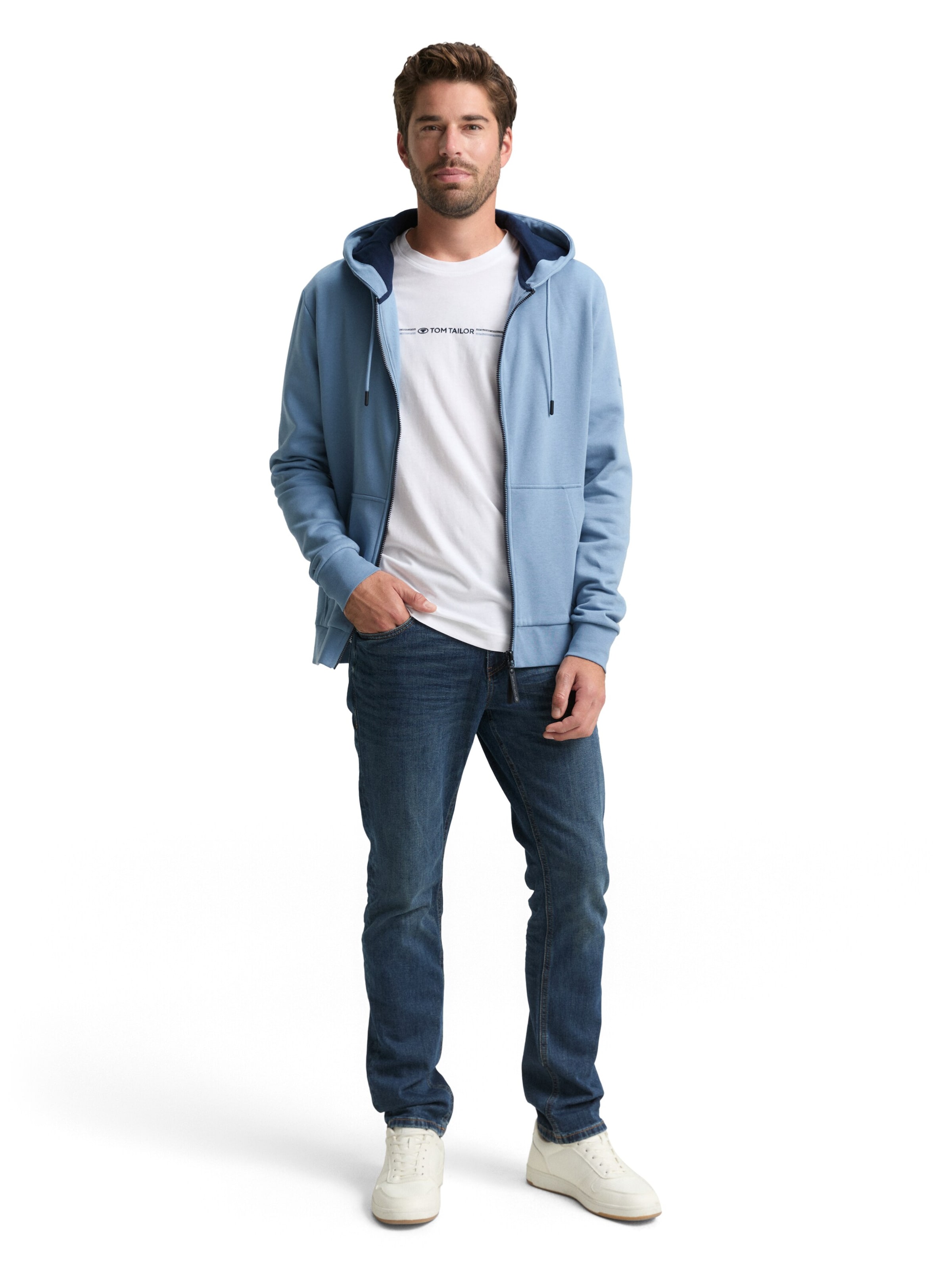 TOM TAILOR Кофта на молнии в Синий