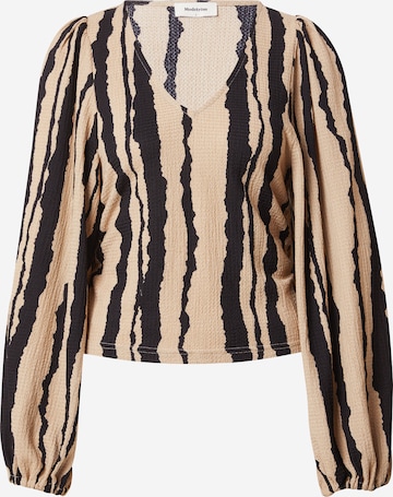 modström - Blusa 'Harland' en beige: frente