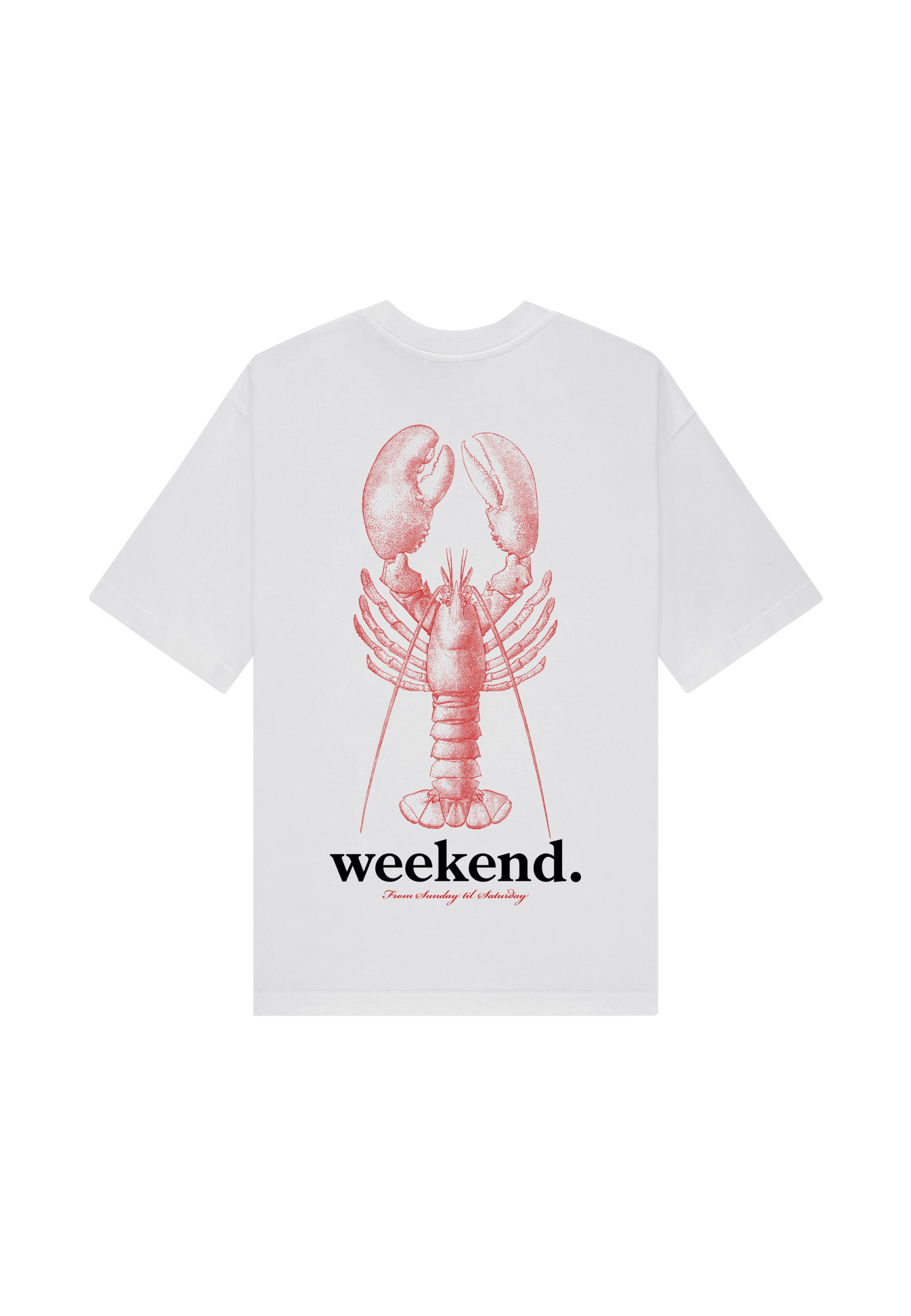 T-Shirt 'Lobster Weekend' Pockies en blanc