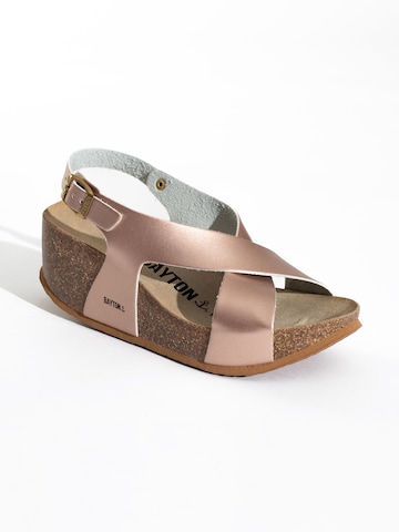 Bayton Strap sandal 'Rea' in Gold