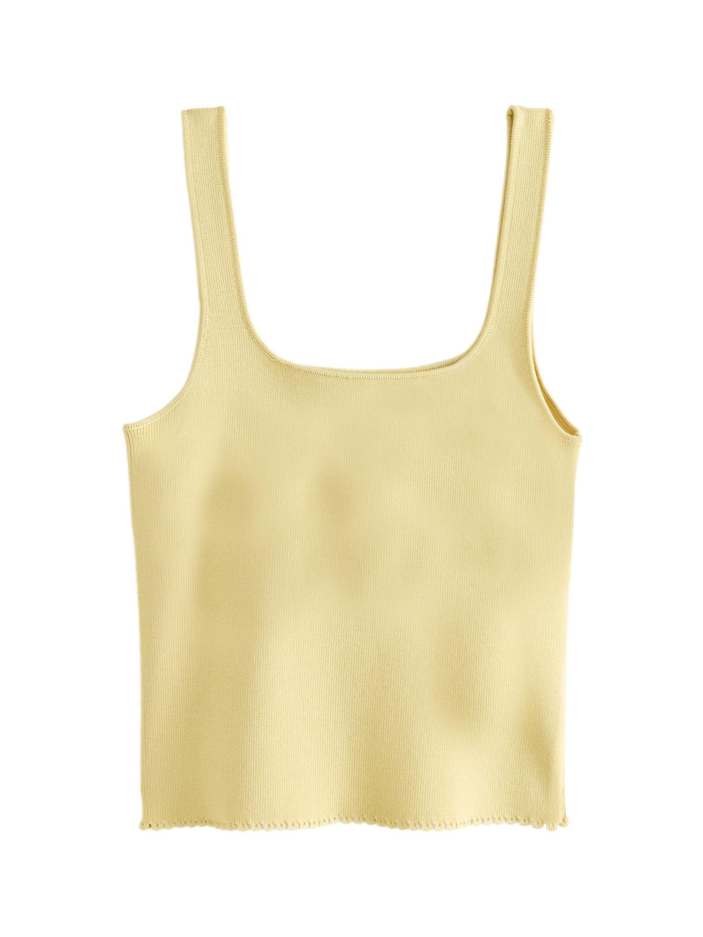 geltona Next Megzta palaidinė be rankovių: priekis