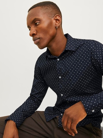 JACK & JONES Slim fit Overhemd 'JJJoe' in Zwart