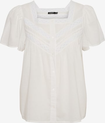 SOAKED IN LUXURY - Blusa 'Antonella' em branco: frente