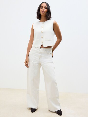 Next Wide Leg Jeans i beige