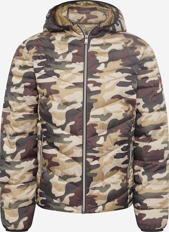 GUESS Prehodna jakna | rjava barva: sprednja stran