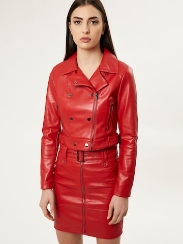 Veste mi-saison Influencer en rouge : devant