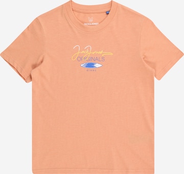 T-Shirt 'CASEY' Jack & Jones Junior en orange : devant