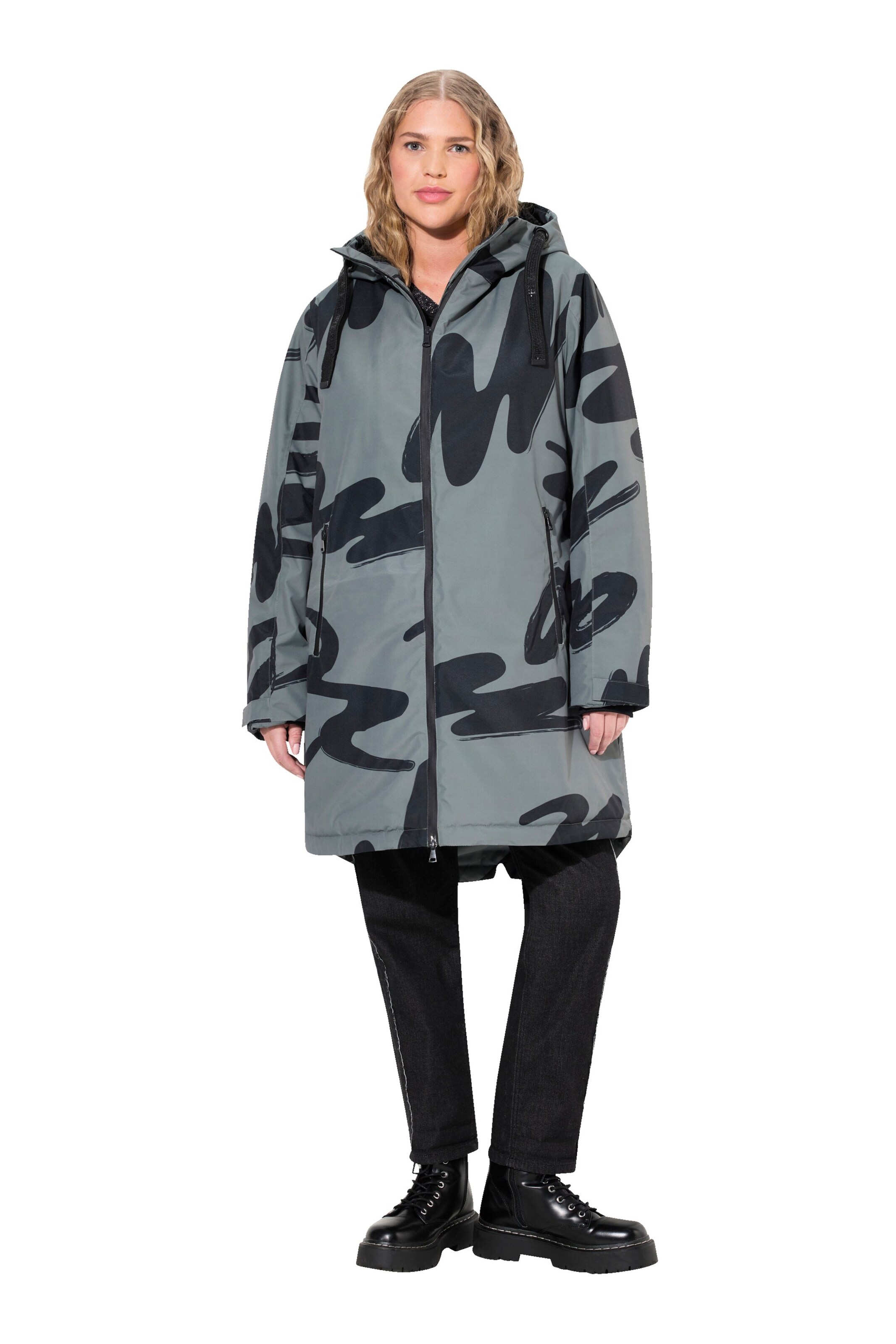 Ulla Popken Raincoat in Grey