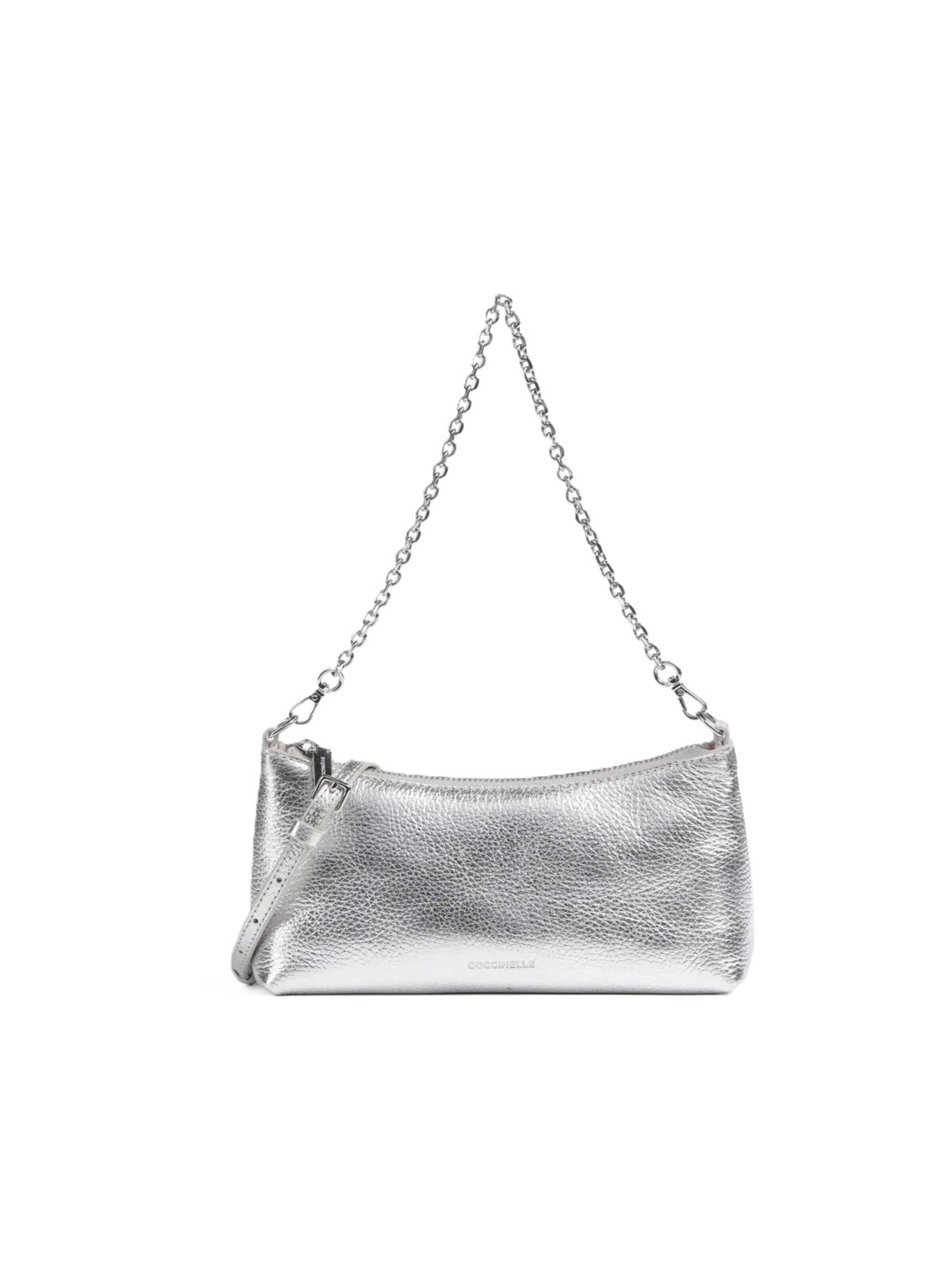 Coccinelle Schultertasche 'E5QH0550101'‌‌‌‌‌ in Silber: Vorderseite