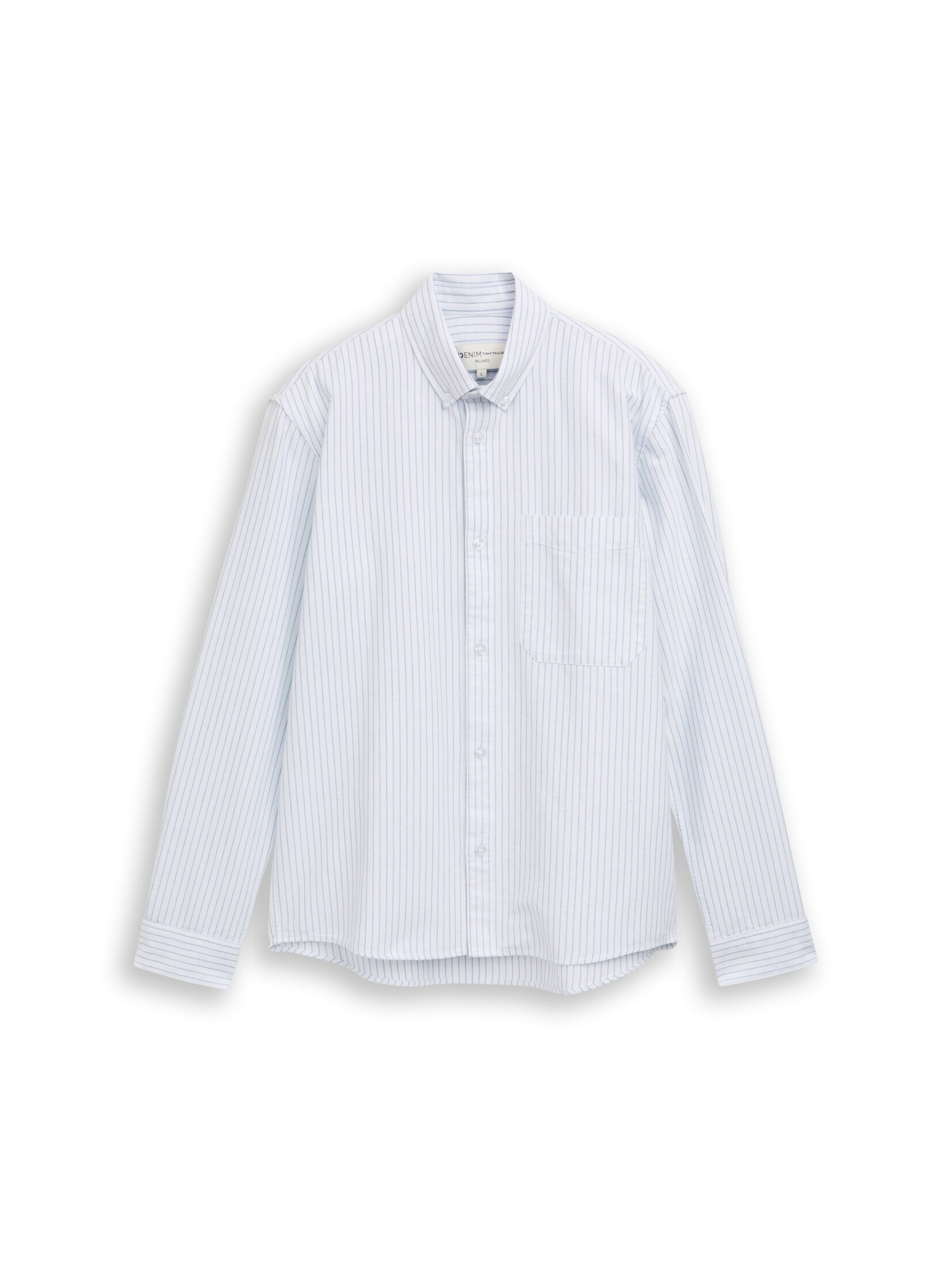 TOM TAILOR DENIM Comfort Fit Hemd in Blau: Vorderseite