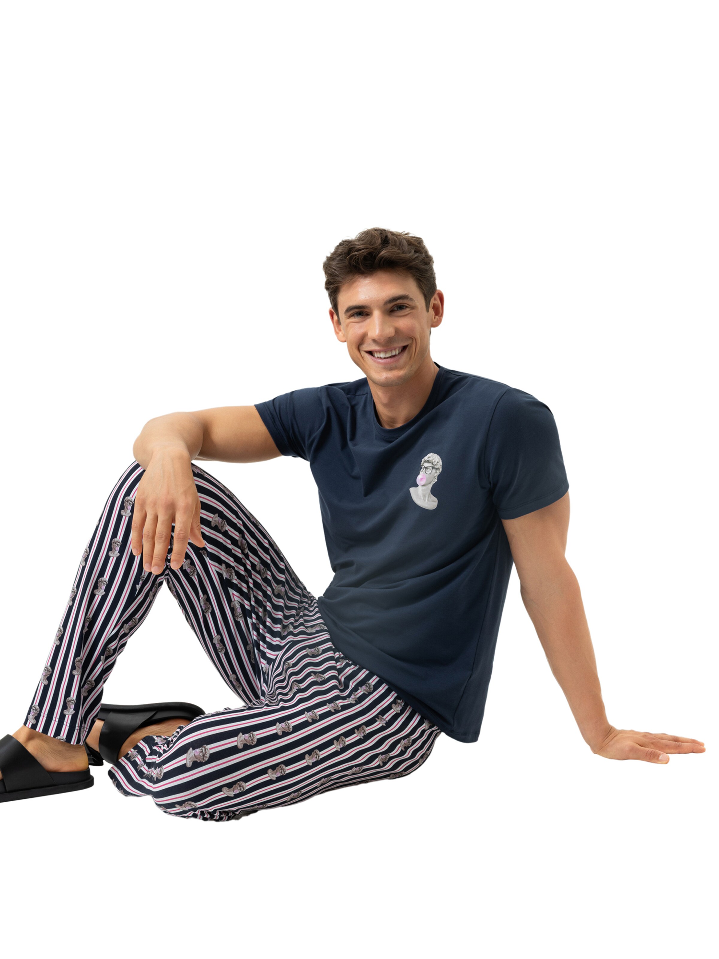 Mey Pajama pants 'Marble Muse' in Blue