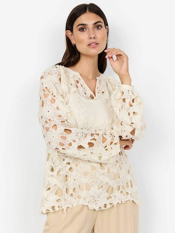 Soyaconcept Shirts ' PAJA 1 ' i beige: forside
