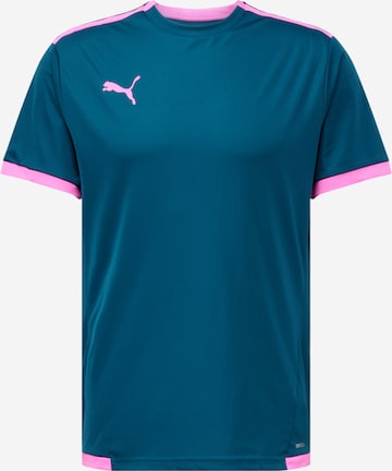 T-Shirt fonctionnel 'TeamLIGA' PUMA en bleu : devant