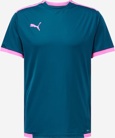 PUMA T-Shirt fonctionnel 'TeamLIGA' en bleu / éosine / argent, Vue avec produit