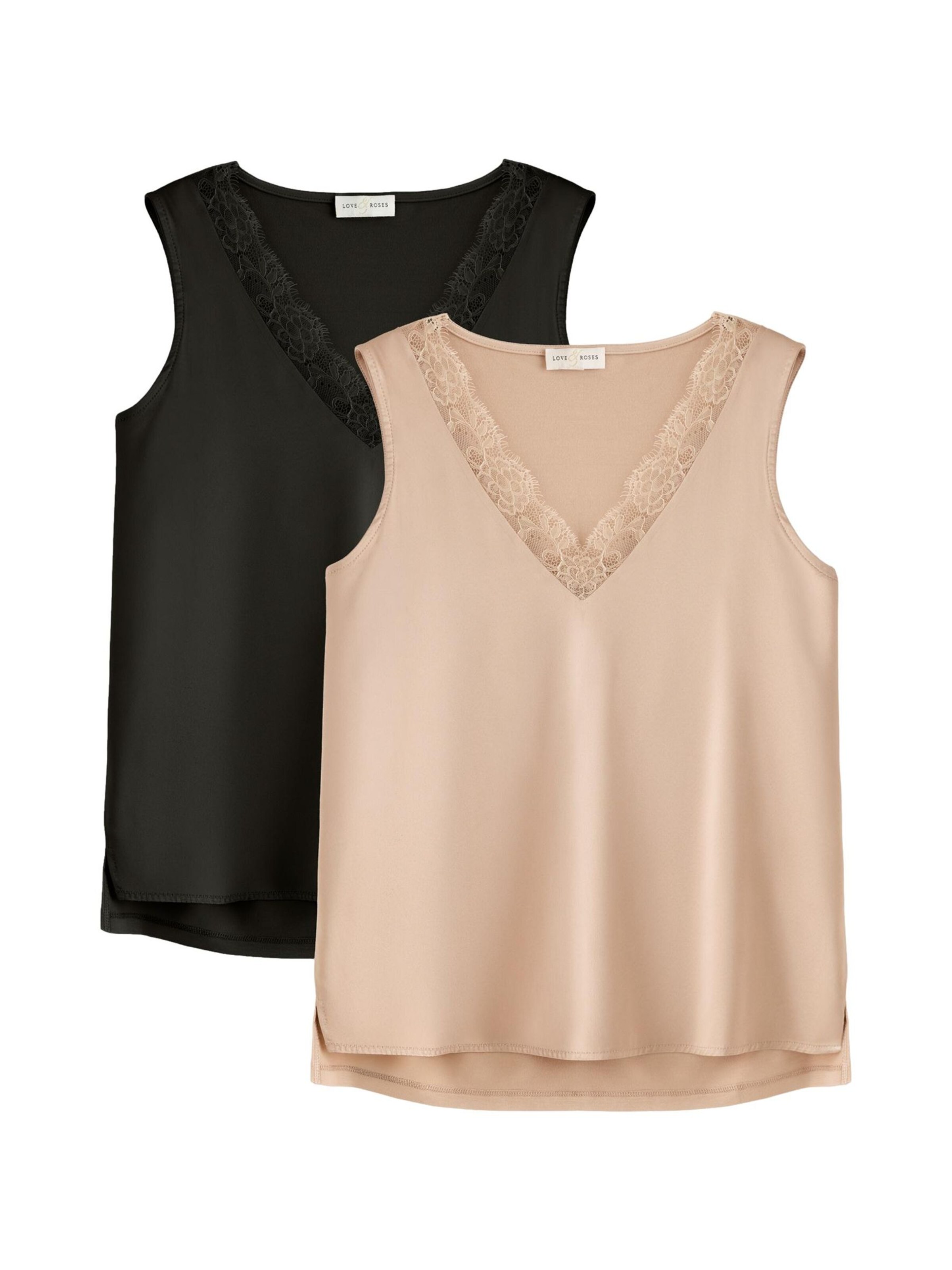 love & roses - Top en beige: frente
