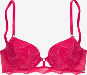 LASCANA Push-up Bra in Pink: front