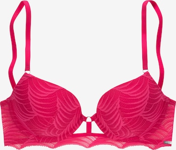 LASCANA Push-up Bra in Pink: front