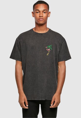 Mister Tee Shirt 'Flamingo' in Black: front