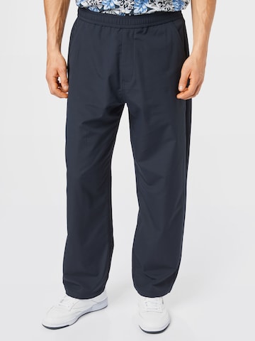 FARAH Loose fit Pants 'GREENPORT DOBBY' in Blue: front