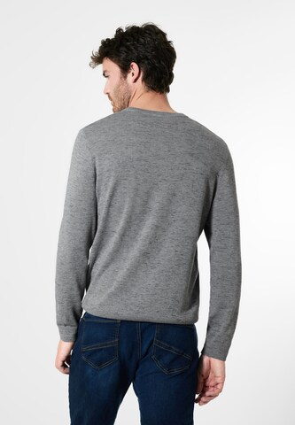 Street One MEN Pullover mit V-Ausschnitt in Grau