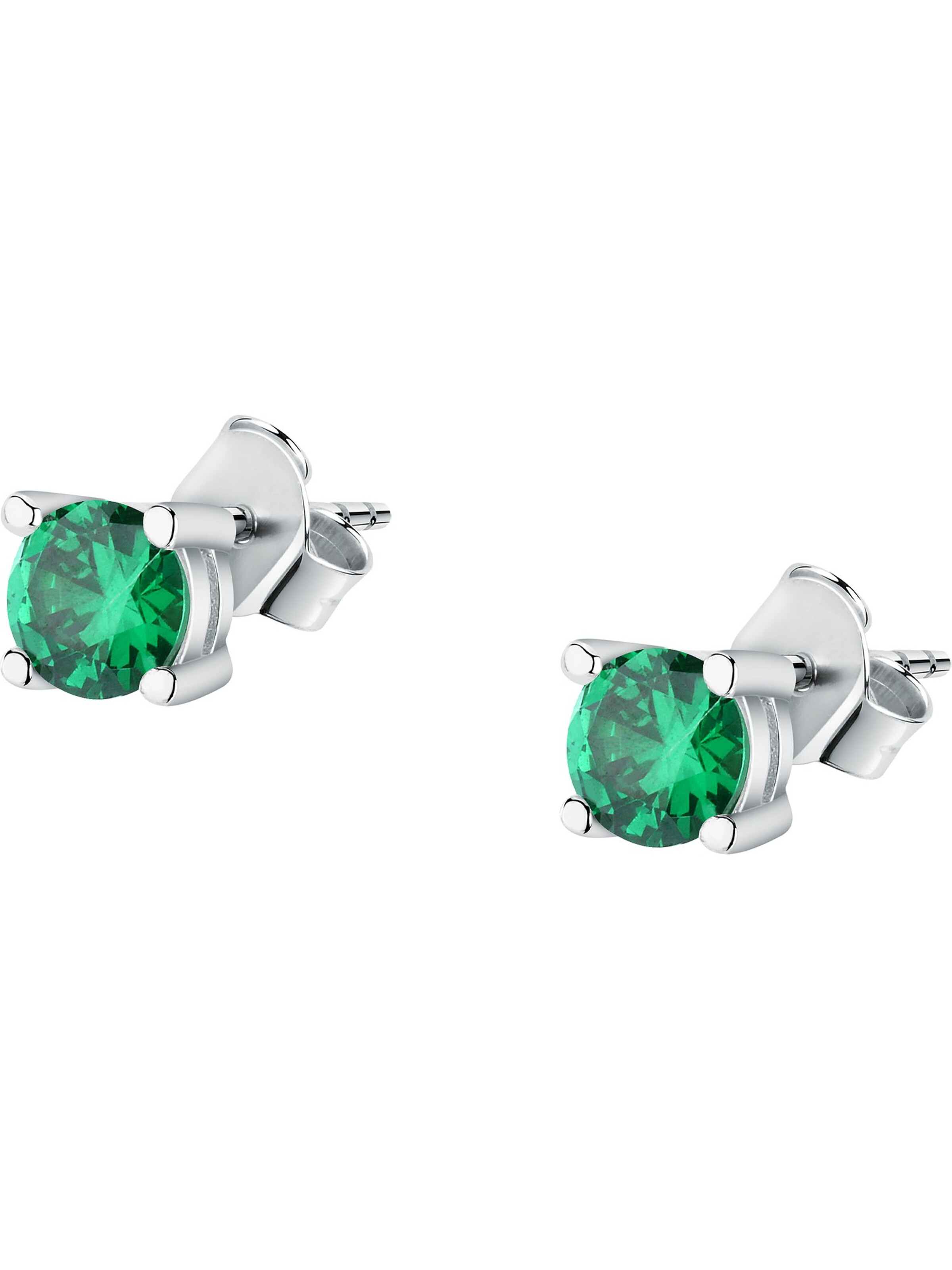 La Petite Story Earrings in Silver: front