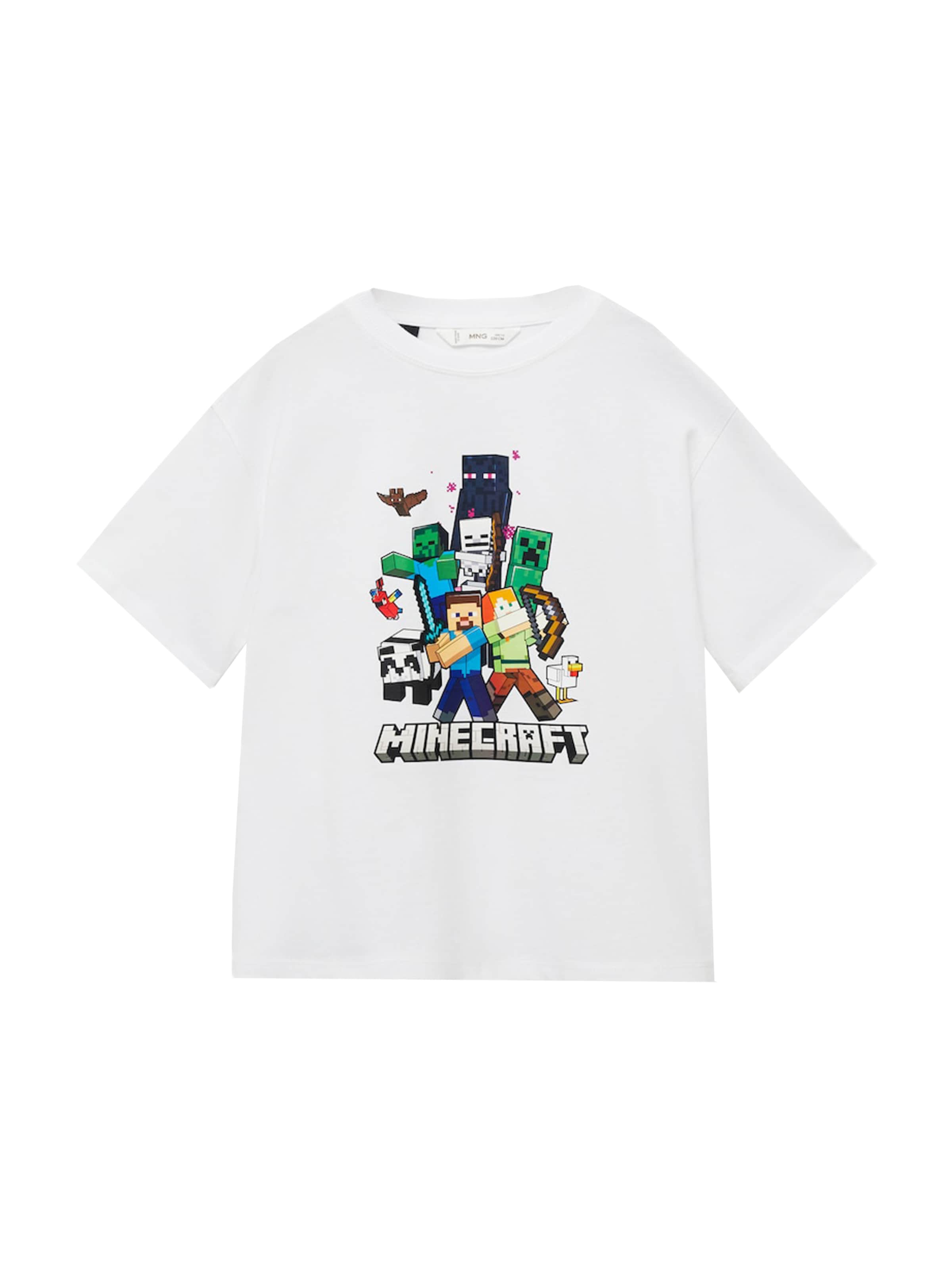 MANGO KIDSMajica 'MINECREW' - bijela boja: prednji dio