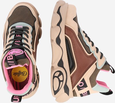 BUFFALO Sneakers 'CLD CHAI' in Champagne / Light blue / Dark brown / Khaki / Black, Item view