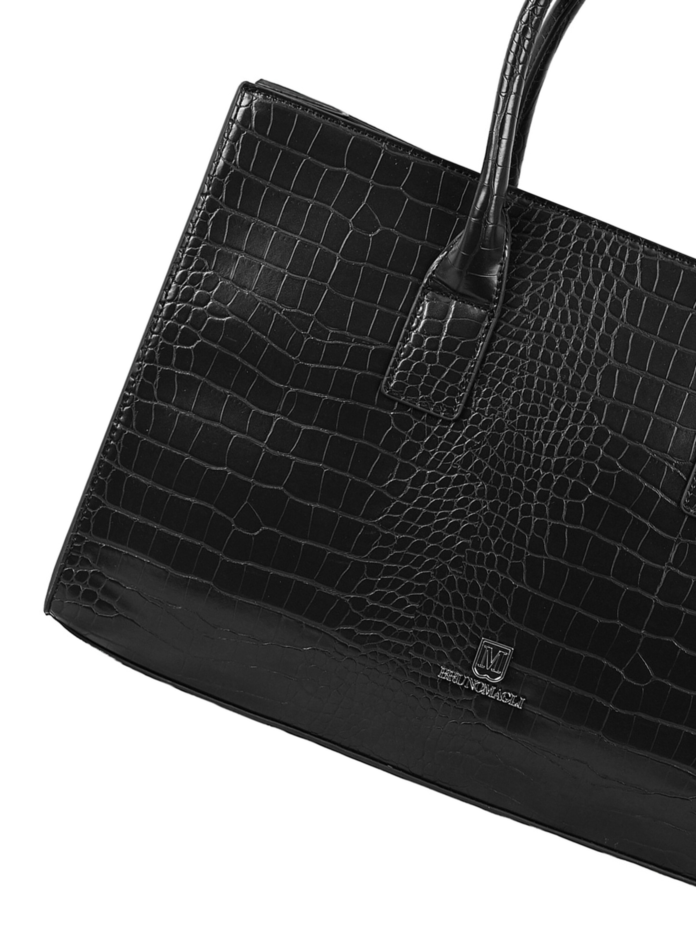 Shopper 'Borsa Shopper Elena Bruno Magli Eco-Pelle Coccodrillo Zip' di Bruno Magli in nero