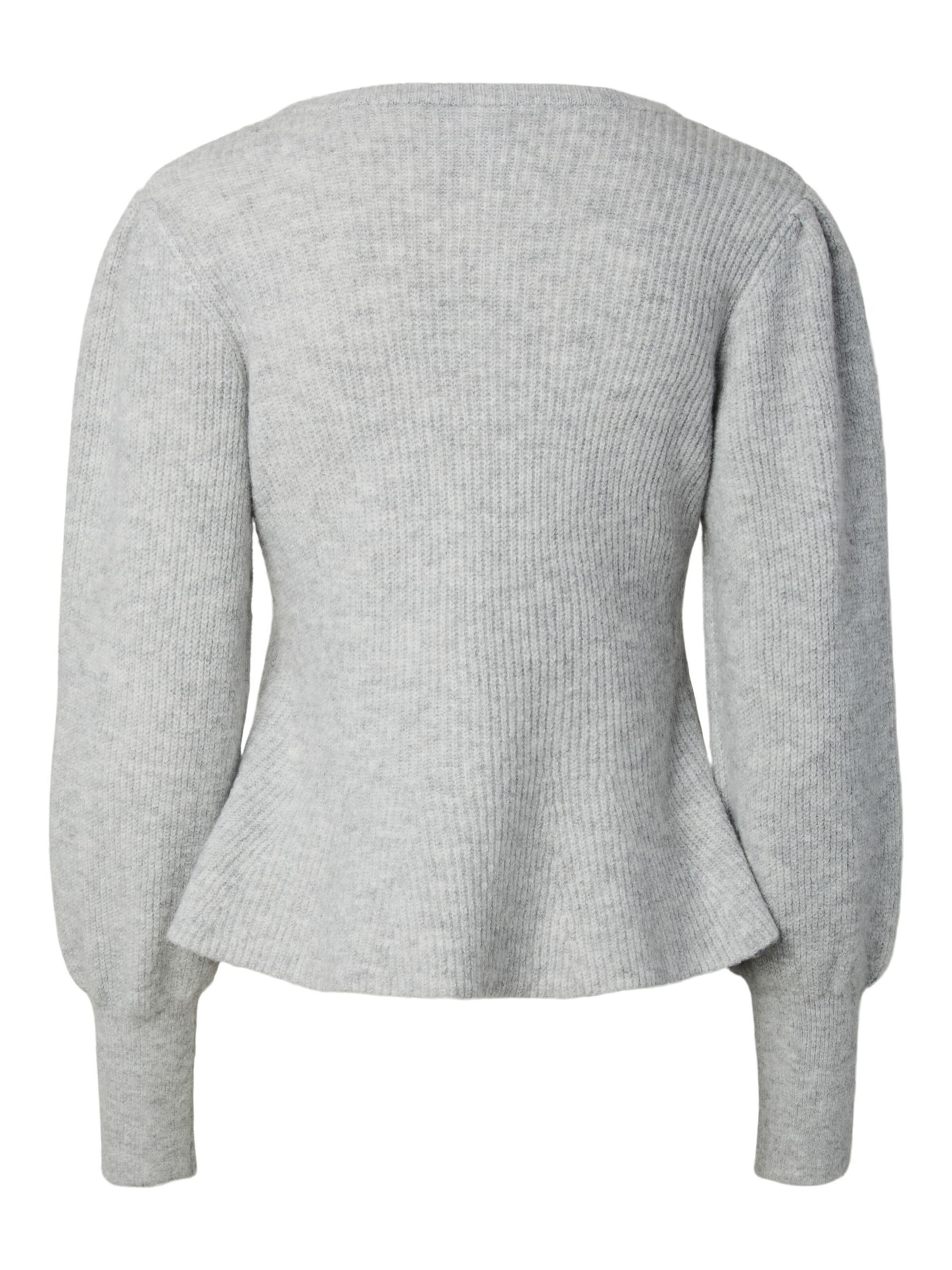 PIECES Gebreid vest 'PCAnnie' in Grijs