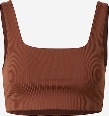 Girlfriend Collective Sports Bra 'TOMMY' in Brown: front