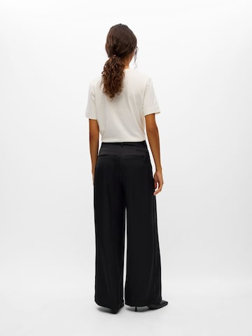 OBJECT - Pierna ancha Pantalón en negro