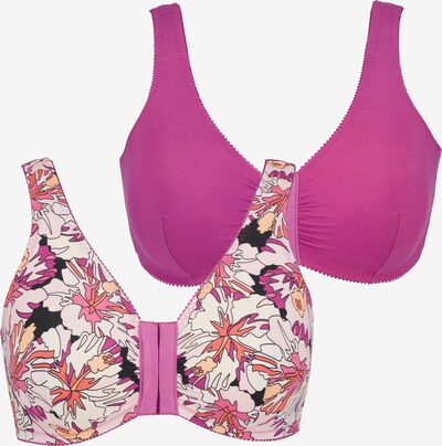 Ulla Popken Soutien-gorge en orchidée / orange / rose / noir, Vue avec produit
