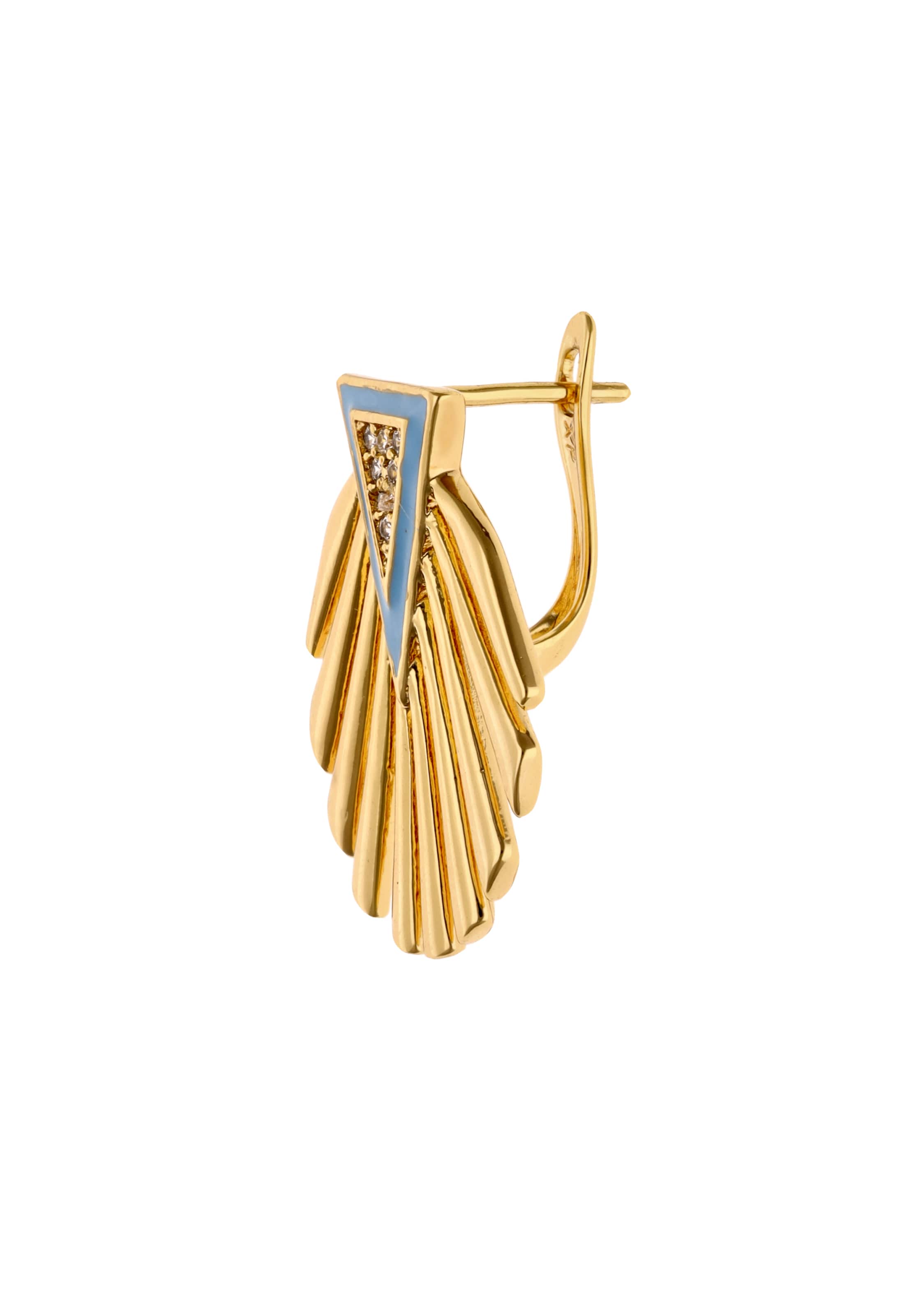 IZIA - Pendientes en oro: frente