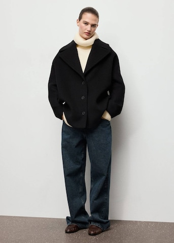MANGO Mantel 'Love' in Schwarz