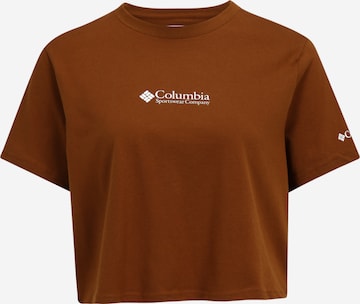 COLUMBIA Performance shirt in Brown: front