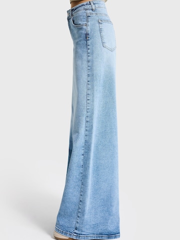 IT'S BASIC Wide leg Jeans 'Stretch Palazzo High Rise Jeans' in Blauw