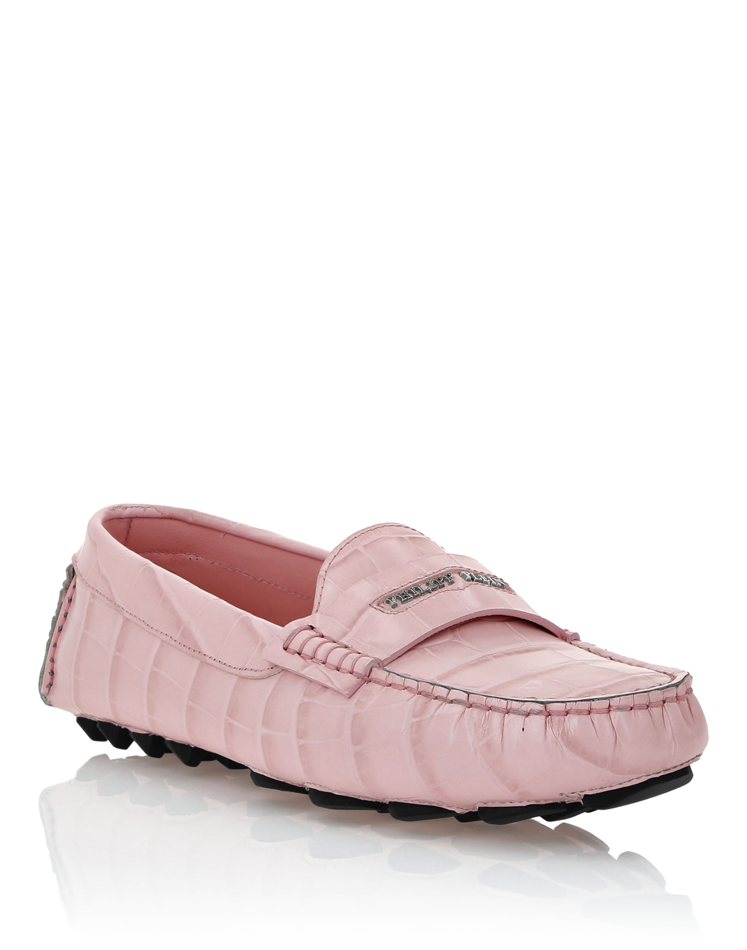Philipp Plein - Mocassins em rosa: frente