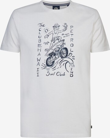 T-Shirt Petrol Industries en blanc : devant