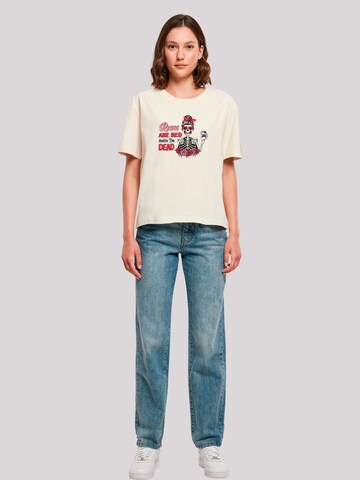 F4NT4STIC Shirt 'Anti Valentinstag Roses Are Red' in Beige