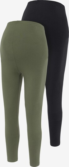 Leggings MAMALICIOUS pe verde / negru, Vizualizare produs