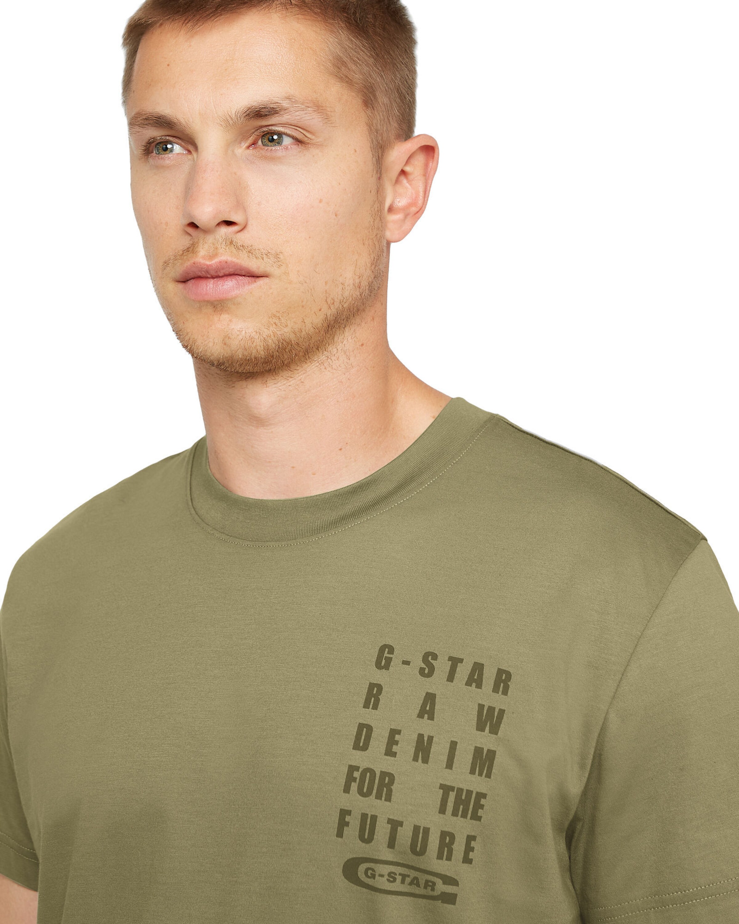 G-STAR Shirt 'Text' in Groen